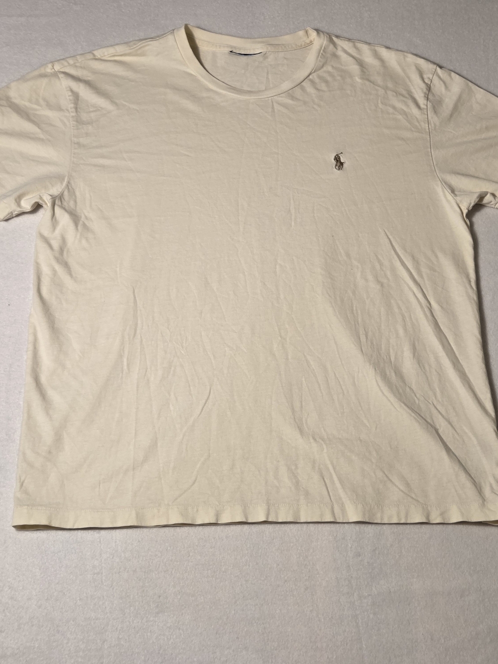 Ralph Lauren Classic Crew Neck T-Shirt in Cream